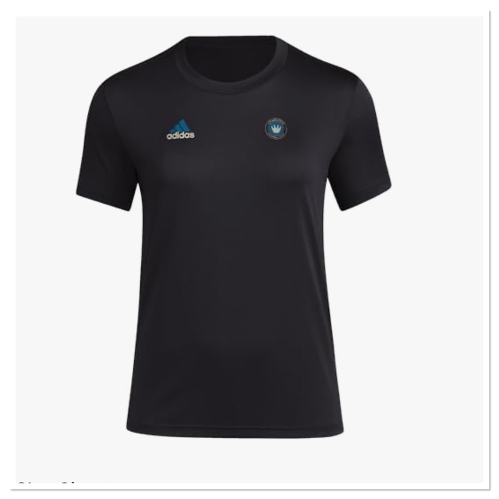 Adidas Women’s Charlotte FC MLS Short Sleeve T- Shirt with Teal Logo Accents